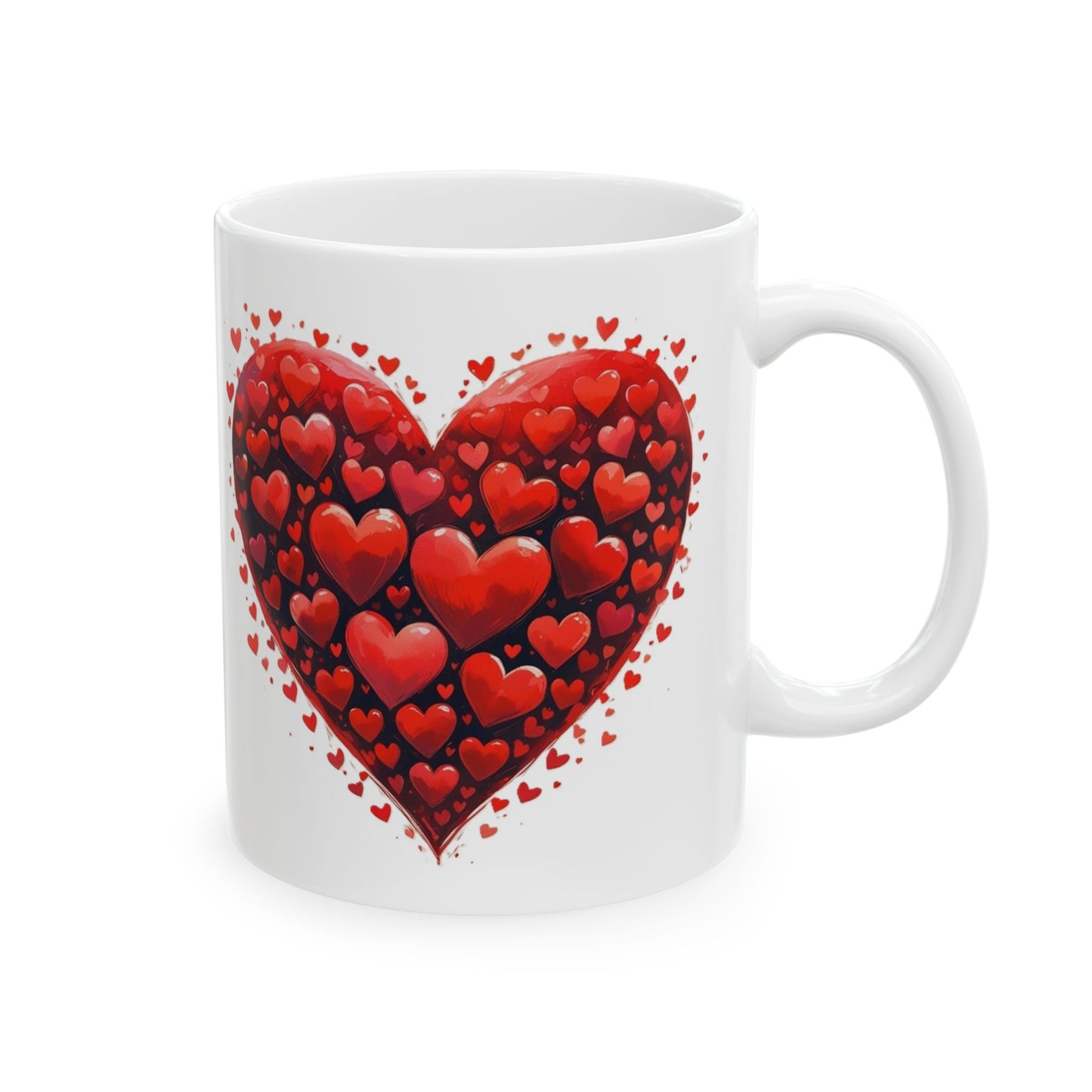 Big Heart Design Ceramic Mug - Perfect for Valentine's Day, Gift Idea for Friends, Home Decor, Coffee Lover's Delight
