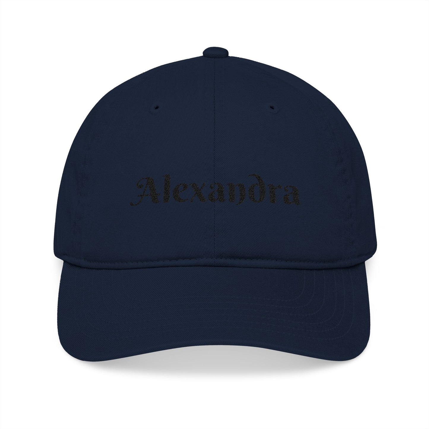 Alexandra Organic Baseball Cap, Custom Embroidery Hat, Eco-Friendly Gift, Casual Wear, Accessory