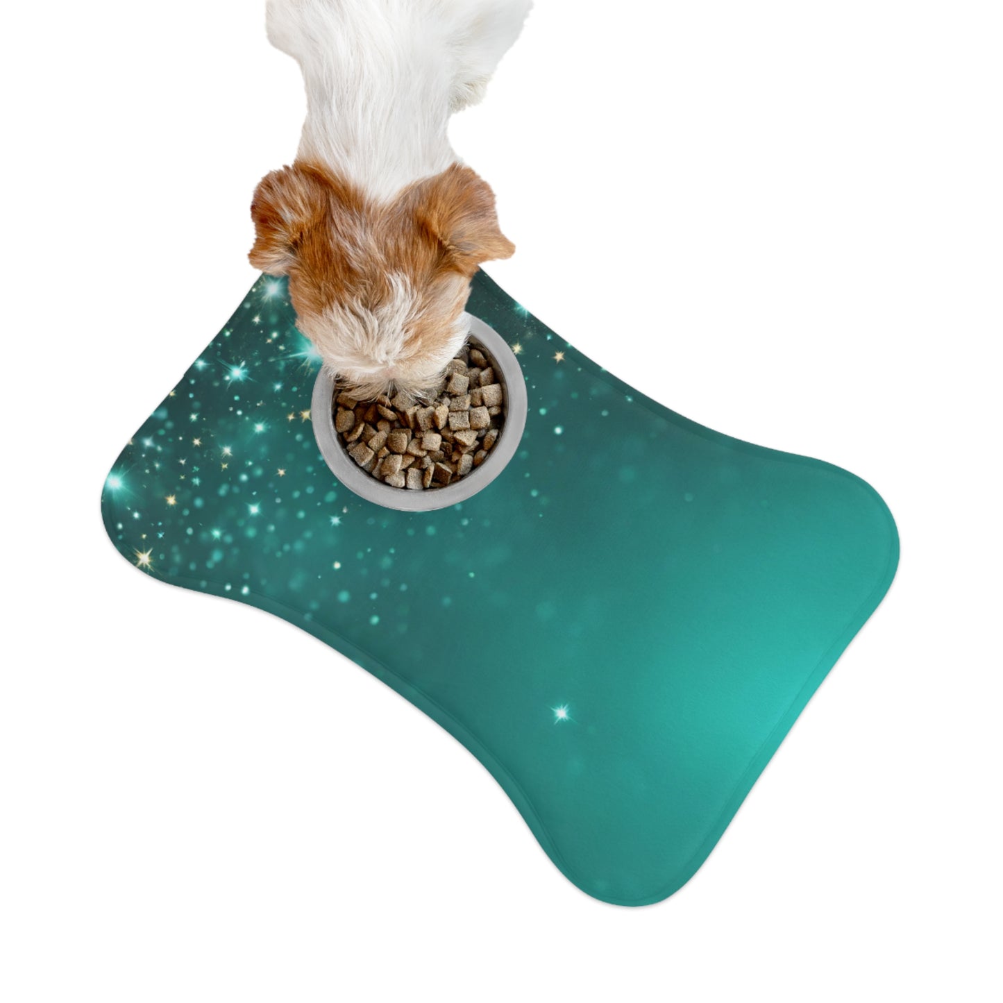 Starfilled Night Pet Feeding Mat - Non-Slip & Stylish Design for Dogs and Cats