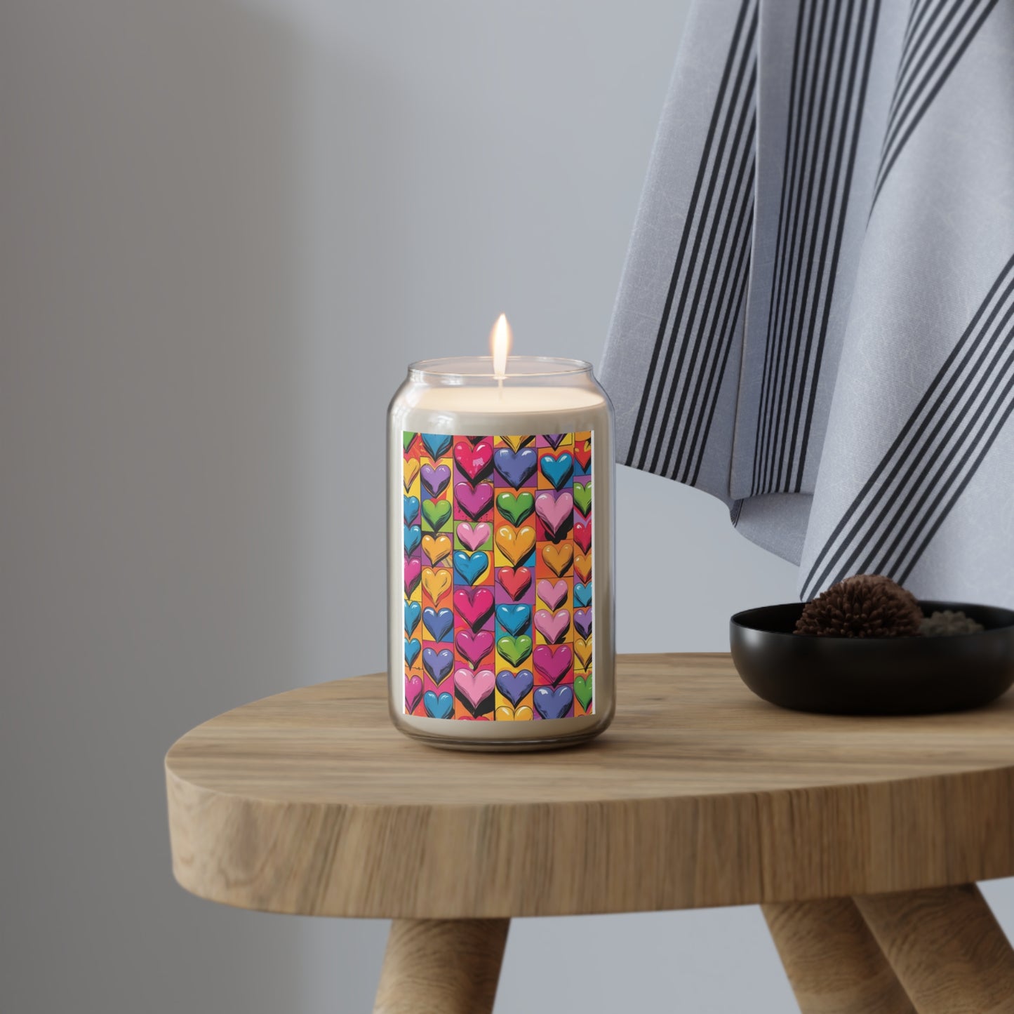 Pop Art Heart Scented Candle, Decorative Candle, Gift for Space Lovers, Aromatherapy Candle, Unique Home Decor