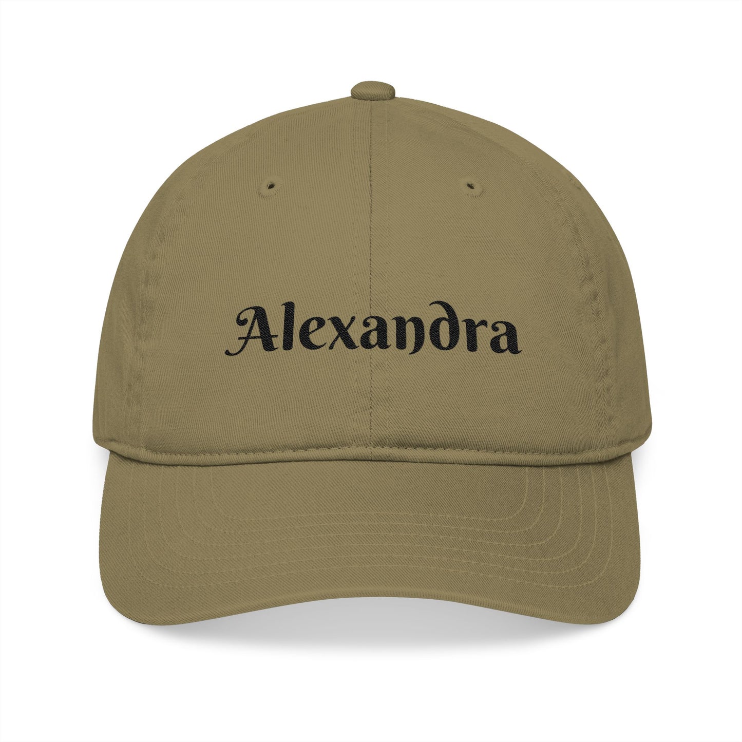 Alexandra Organic Baseball Cap, Custom Embroidery Hat, Eco-Friendly Gift, Casual Wear, Accessory
