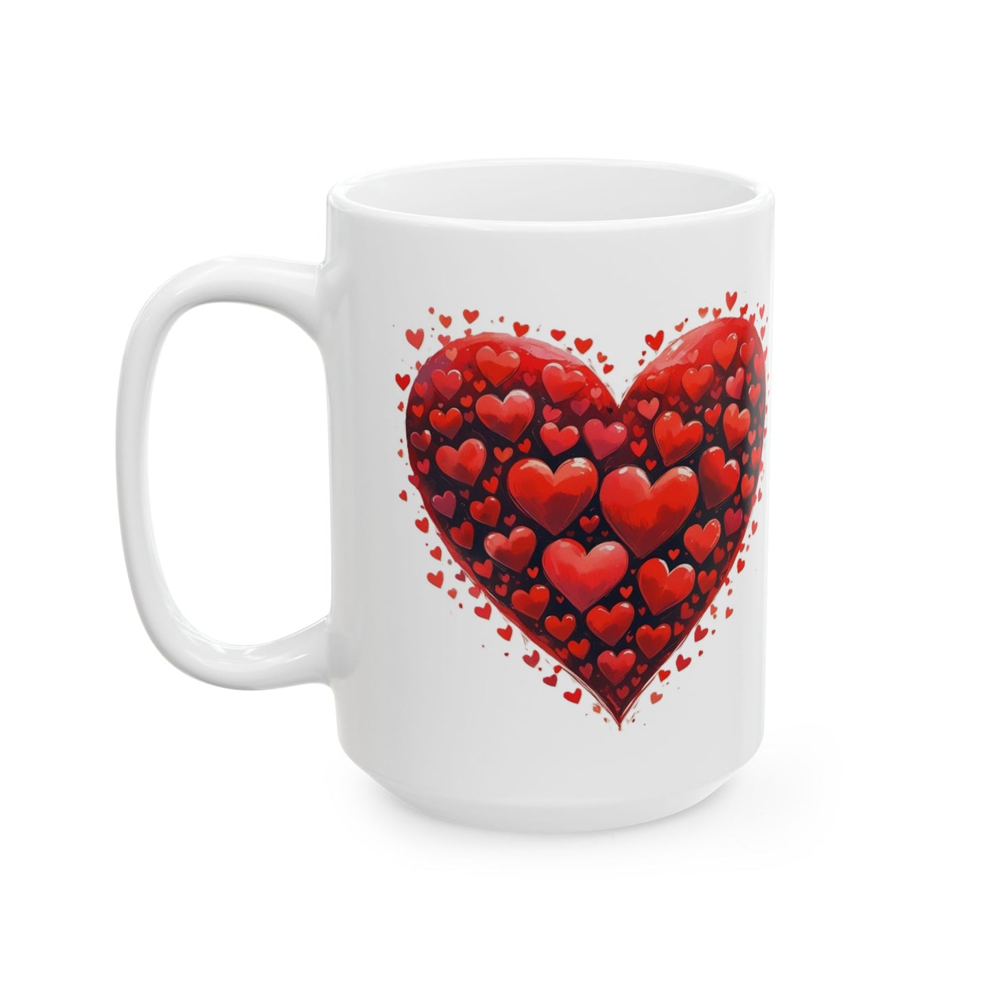 Big Heart Design Ceramic Mug - Perfect for Valentine's Day, Gift Idea for Friends, Home Decor, Coffee Lover's Delight