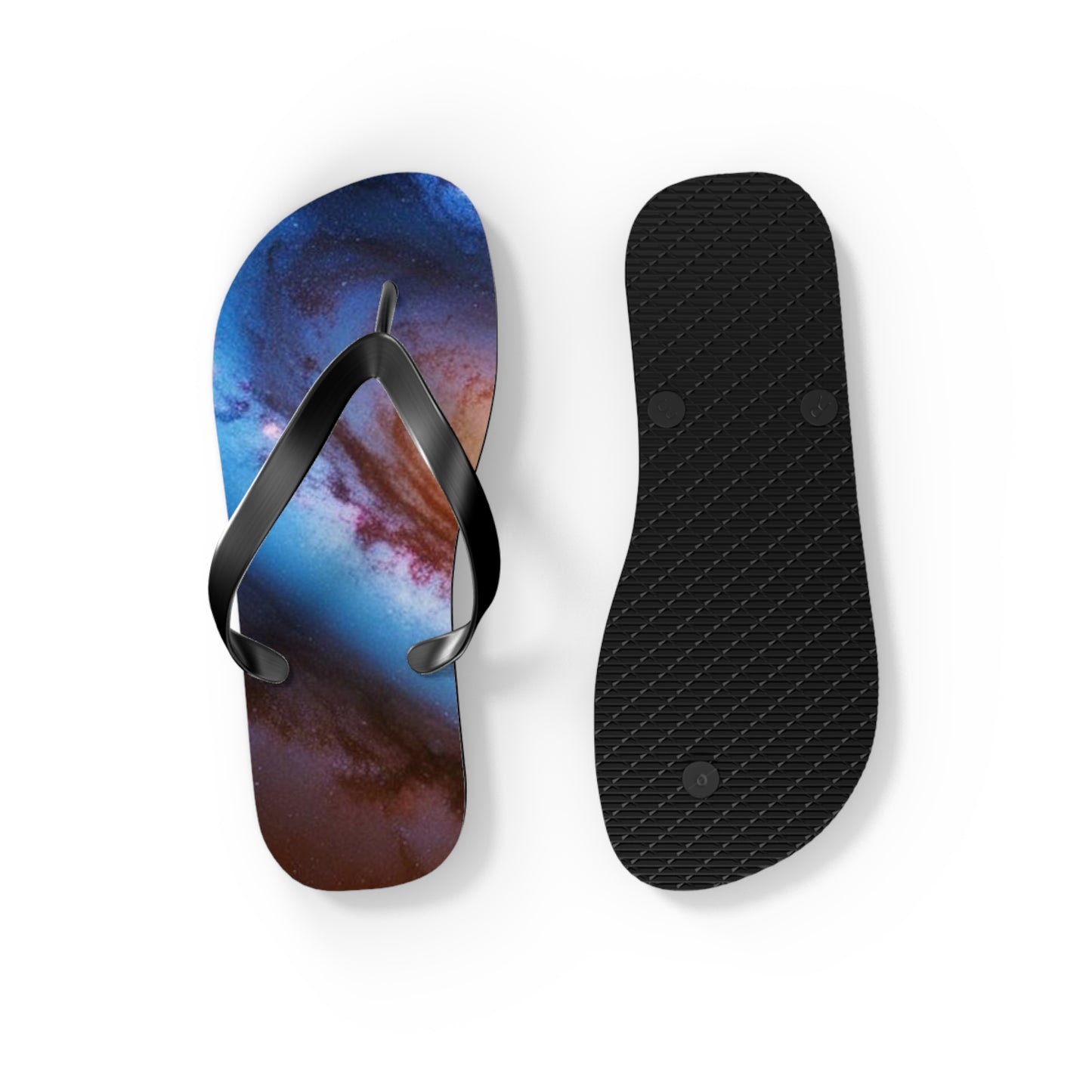 Milky Way Flip Flops - Summer Sandals for Beach, Vacation, Pool, Graphic Footwear, Unique Gift for Relaxation
