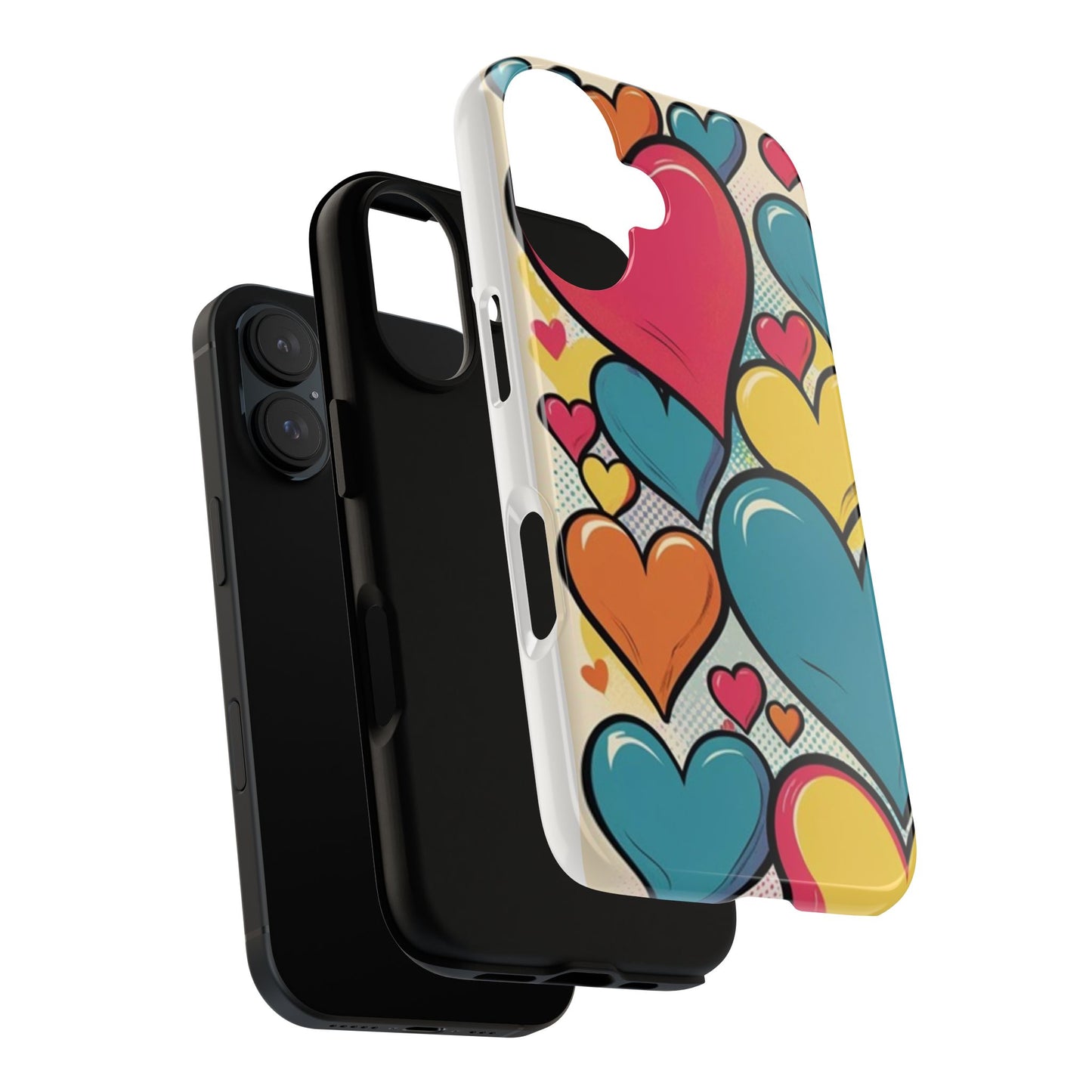 Comic Art Heart Phone Tough Cases