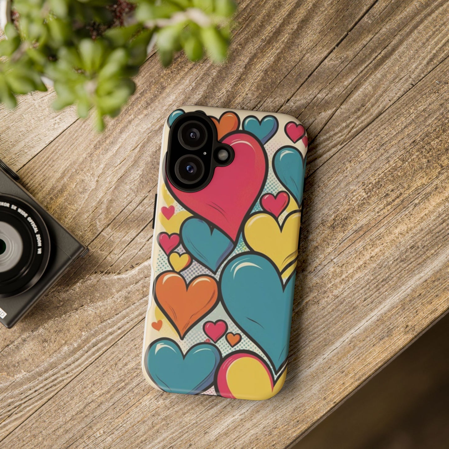 Comic Art Heart Phone Tough Cases