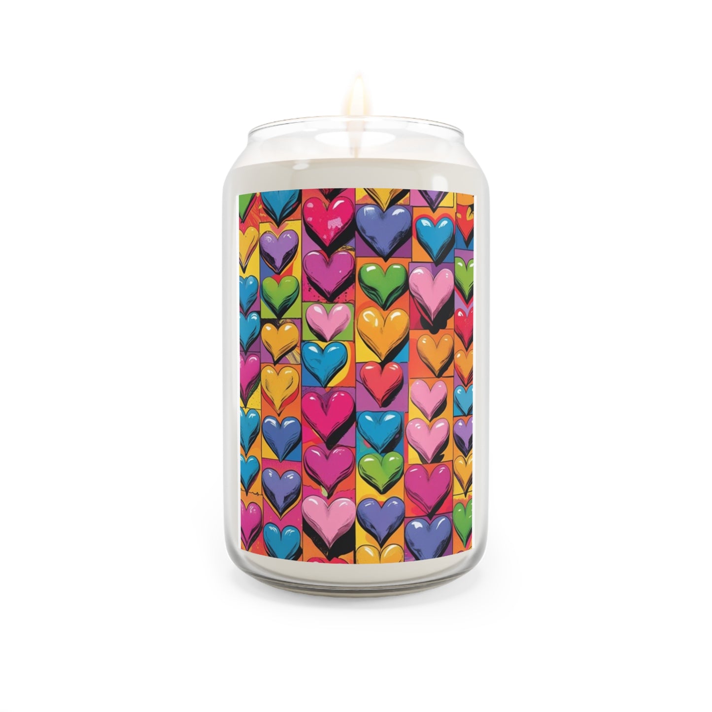 Pop Art Heart Scented Candle, Decorative Candle, Gift for Space Lovers, Aromatherapy Candle, Unique Home Decor