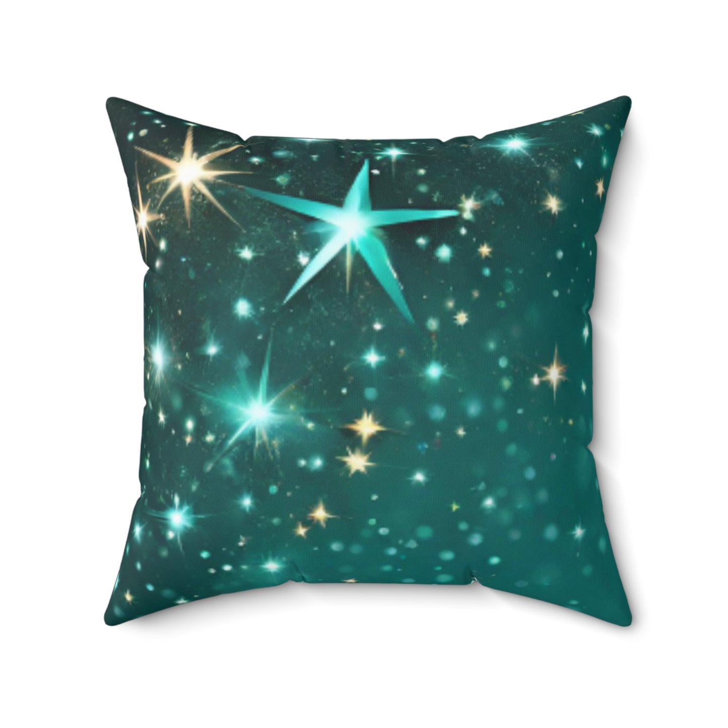 Starfilled Night Spun Polyester Square Pillow - Cozy Home Decor