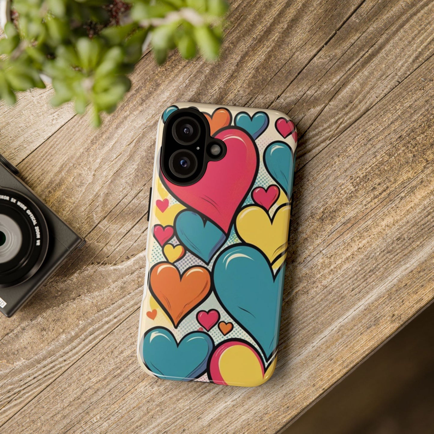 Comic Art Heart Phone Tough Cases