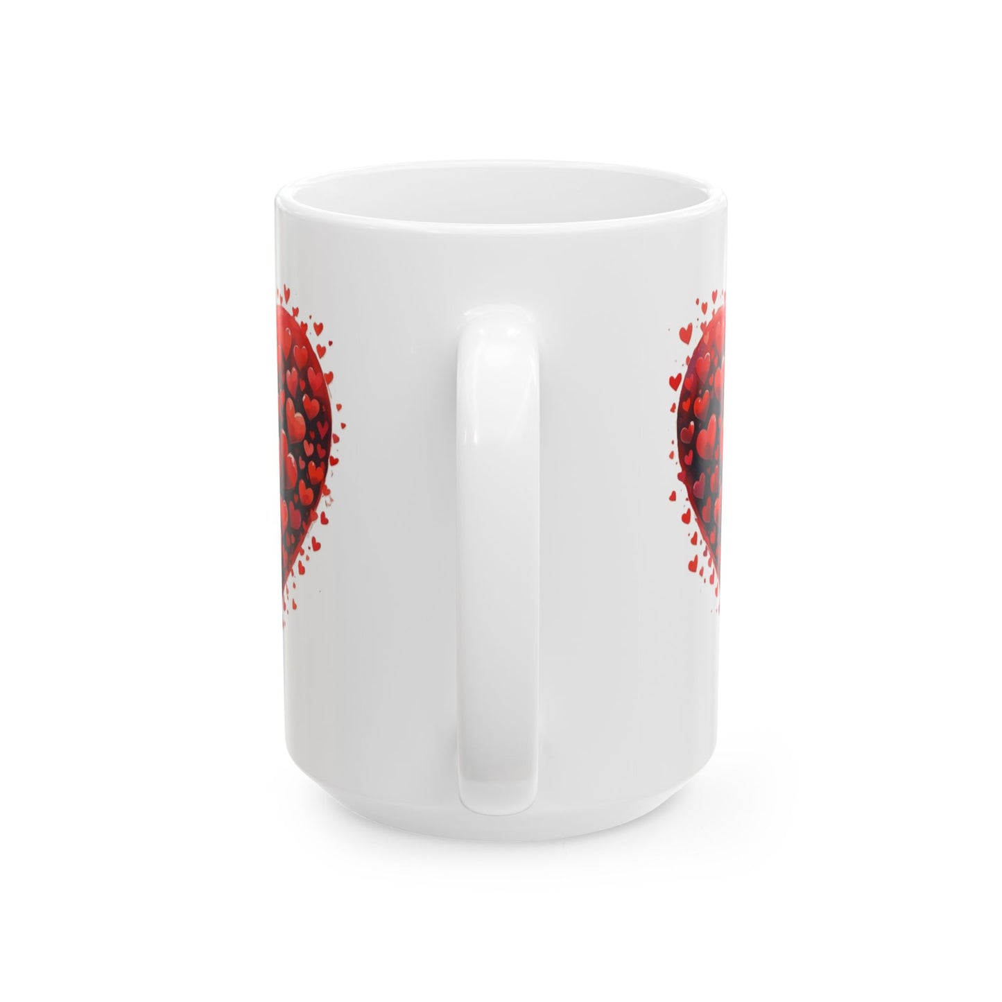 Big Heart Design Ceramic Mug - Perfect for Valentine's Day, Gift Idea for Friends, Home Decor, Coffee Lover's Delight