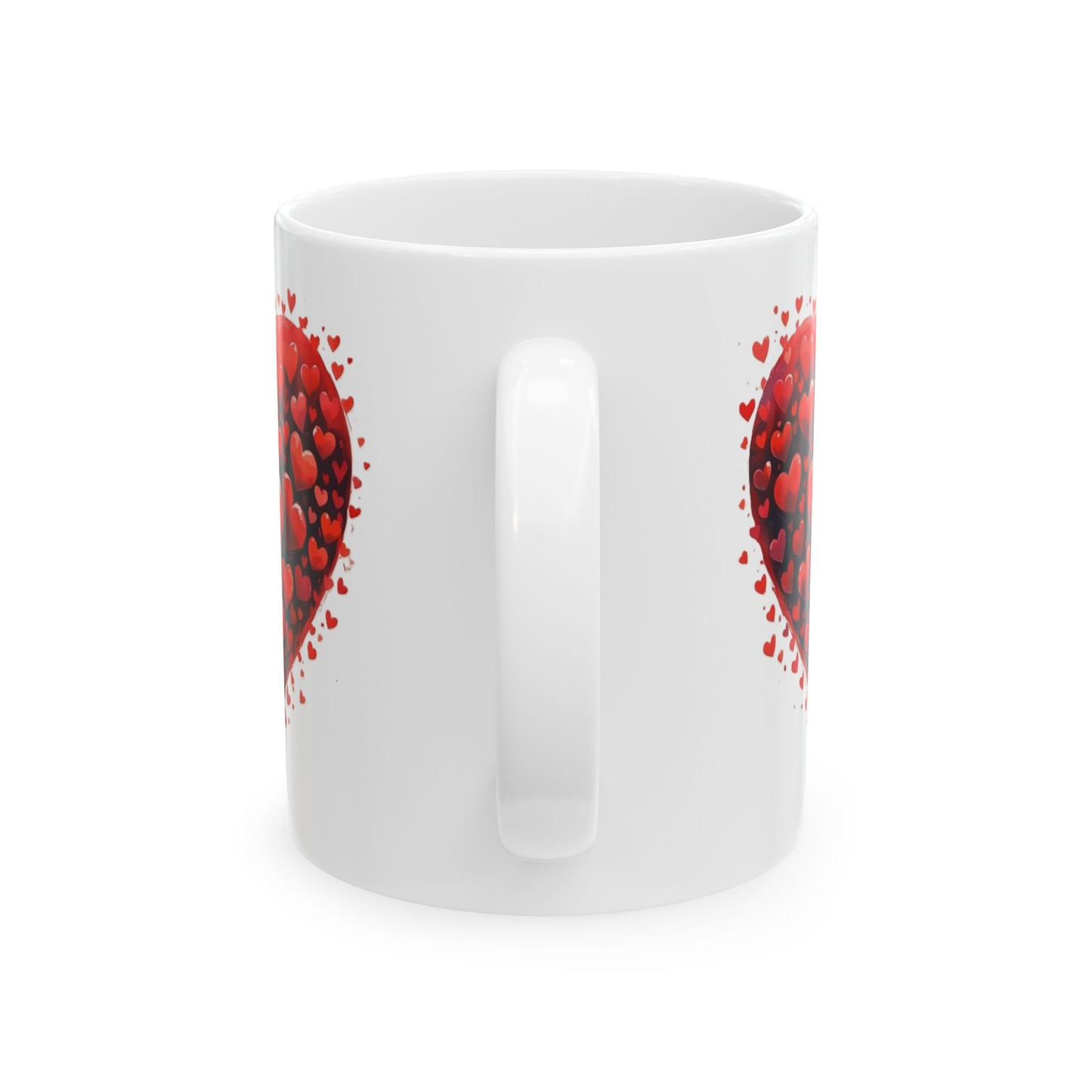 Big Heart Design Ceramic Mug - Perfect for Valentine's Day, Gift Idea for Friends, Home Decor, Coffee Lover's Delight