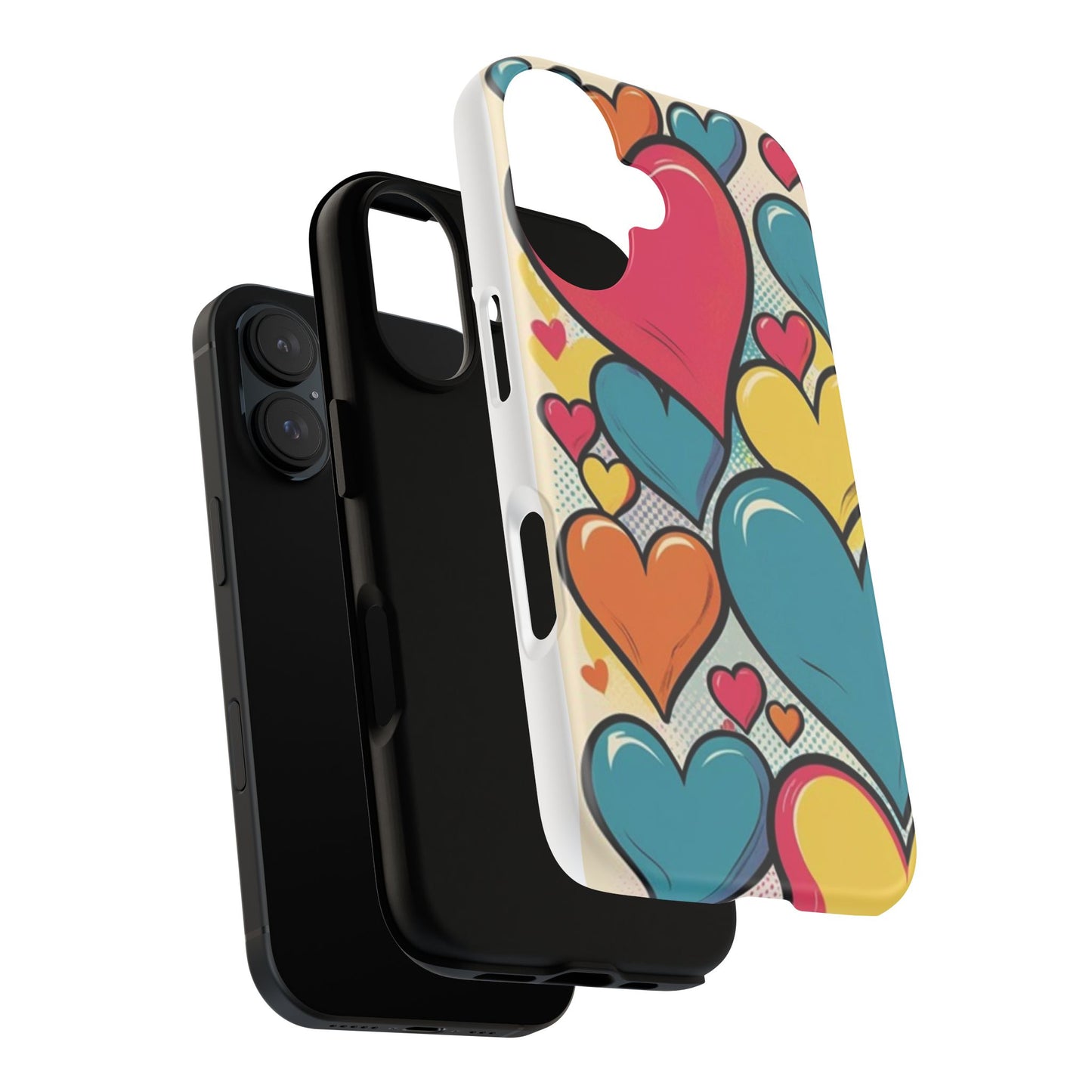 Comic Art Heart Phone Tough Cases