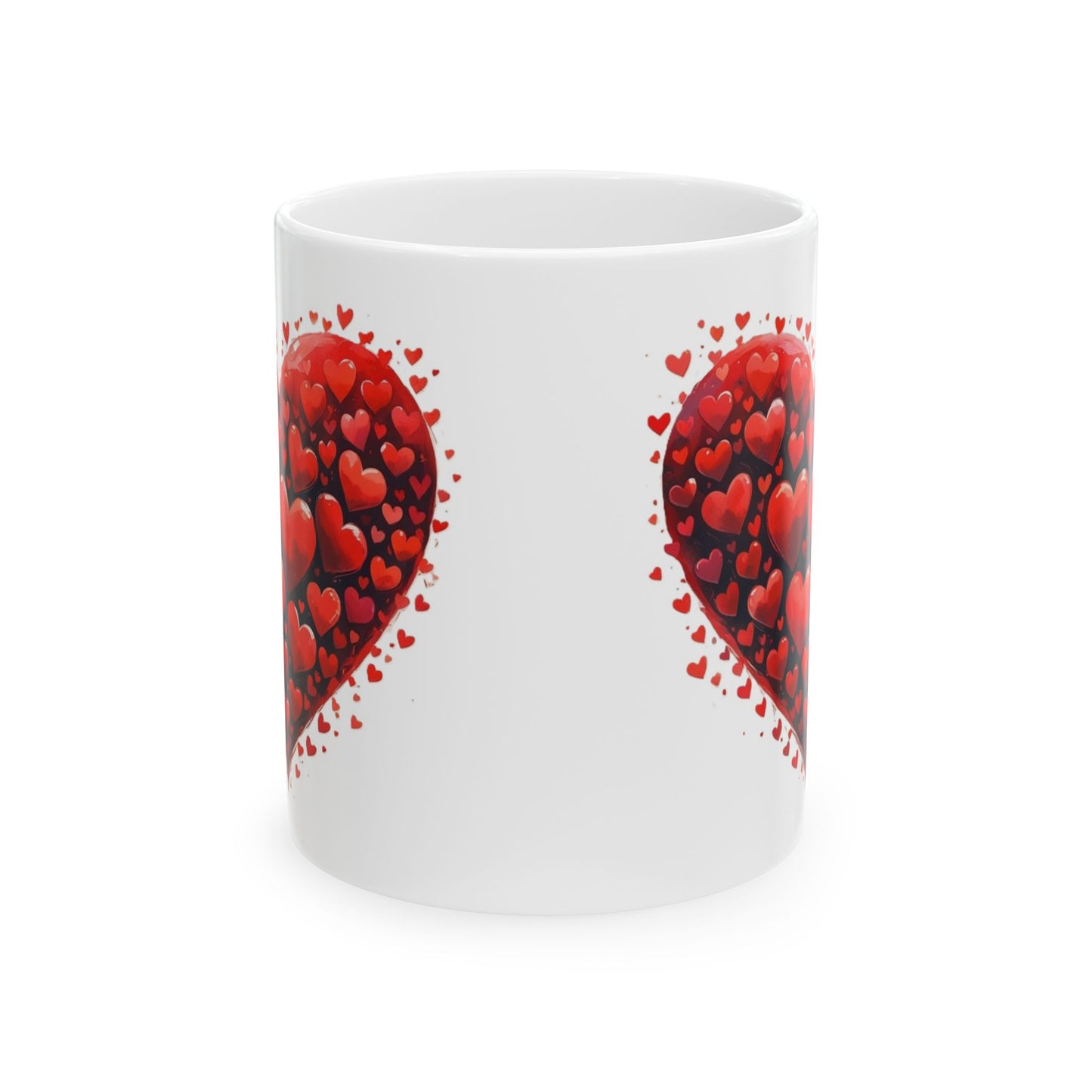 Big Heart Design Ceramic Mug - Perfect for Valentine's Day, Gift Idea for Friends, Home Decor, Coffee Lover's Delight