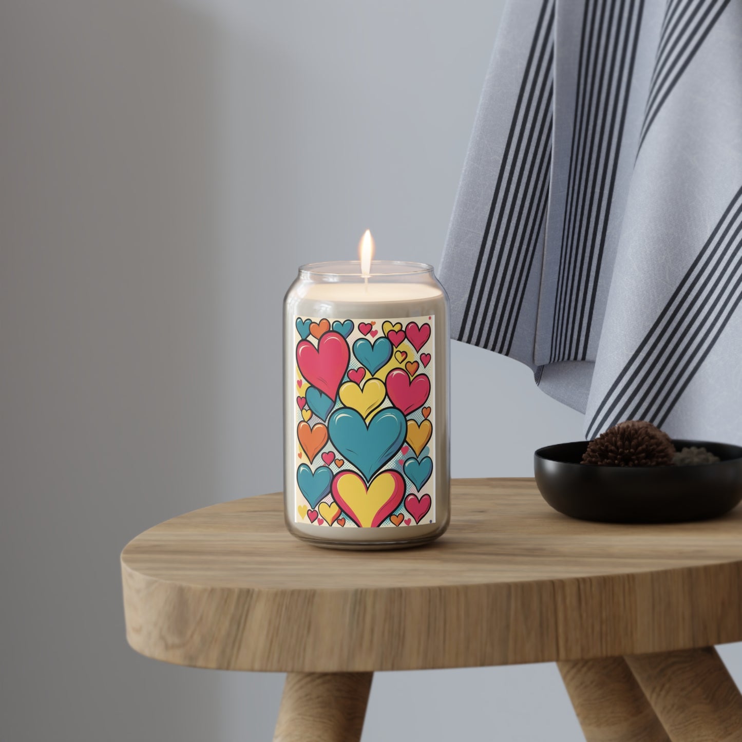 Cartoon Heart Scented Candle, Decorative Candle, Gift for Space Lovers, Aromatherapy Candle, Unique Home Decor