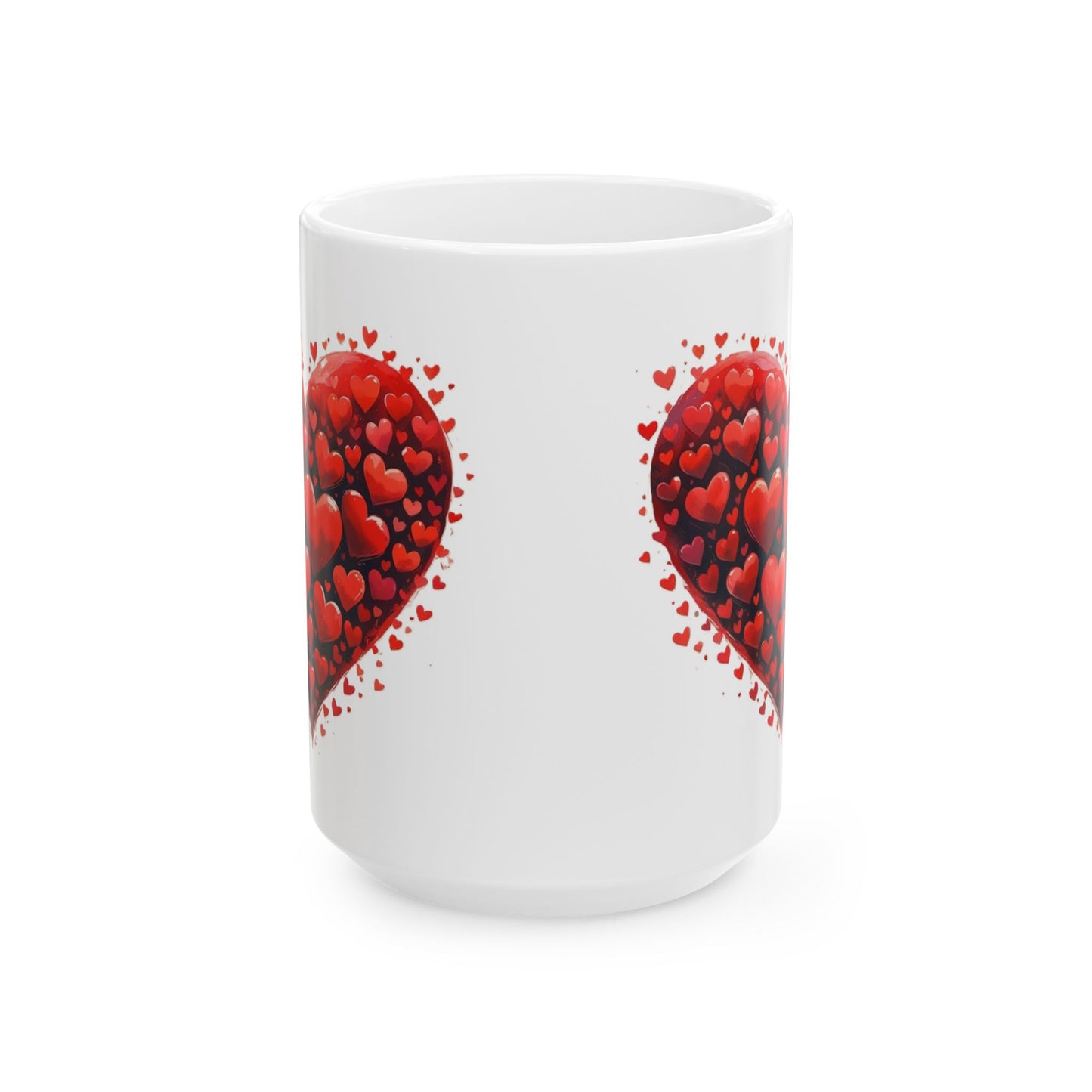 Big Heart Design Ceramic Mug - Perfect for Valentine's Day, Gift Idea for Friends, Home Decor, Coffee Lover's Delight