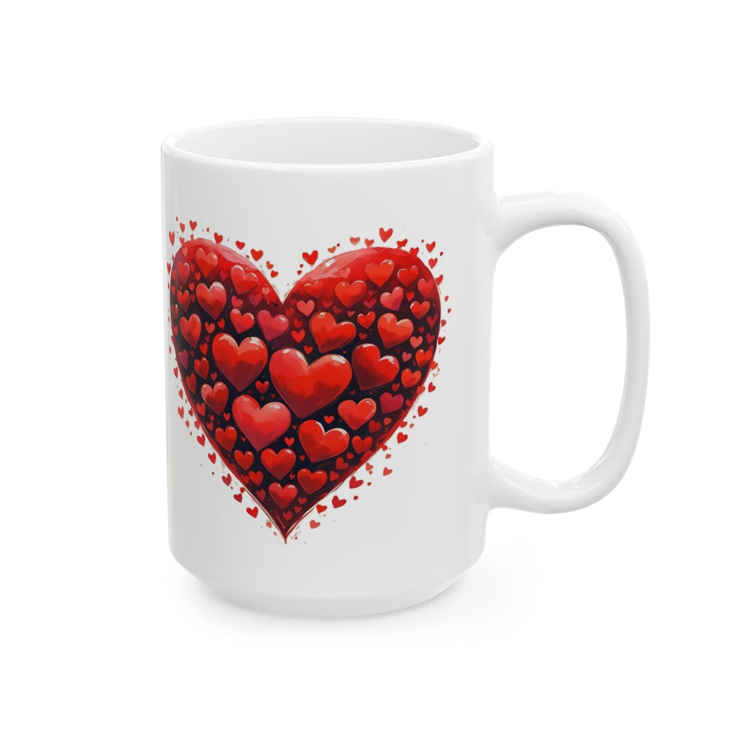 Big Heart Design Ceramic Mug - Perfect for Valentine's Day, Gift Idea for Friends, Home Decor, Coffee Lover's Delight