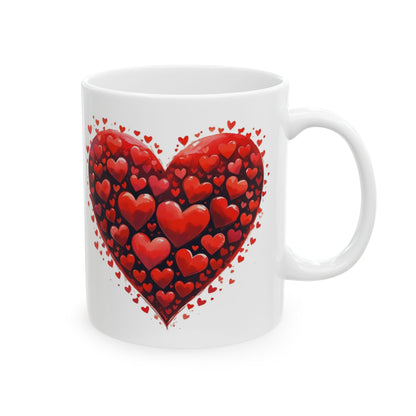 Big Heart Design Ceramic Mug - Perfect for Valentine's Day, Gift Idea for Friends, Home Decor, Coffee Lover's Delight