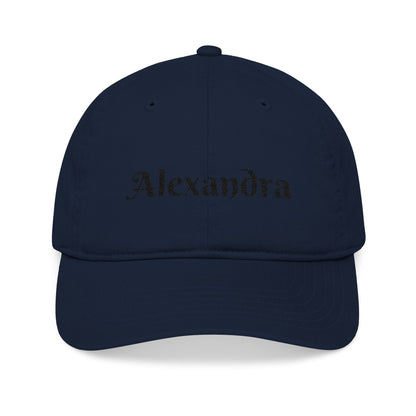Alexandra Organic Baseball Cap, Custom Embroidery Hat, Eco-Friendly Gift, Casual Wear, Accessory