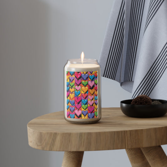 Pop Art Heart Scented Candle, Decorative Candle, Gift for Space Lovers, Aromatherapy Candle, Unique Home Decor