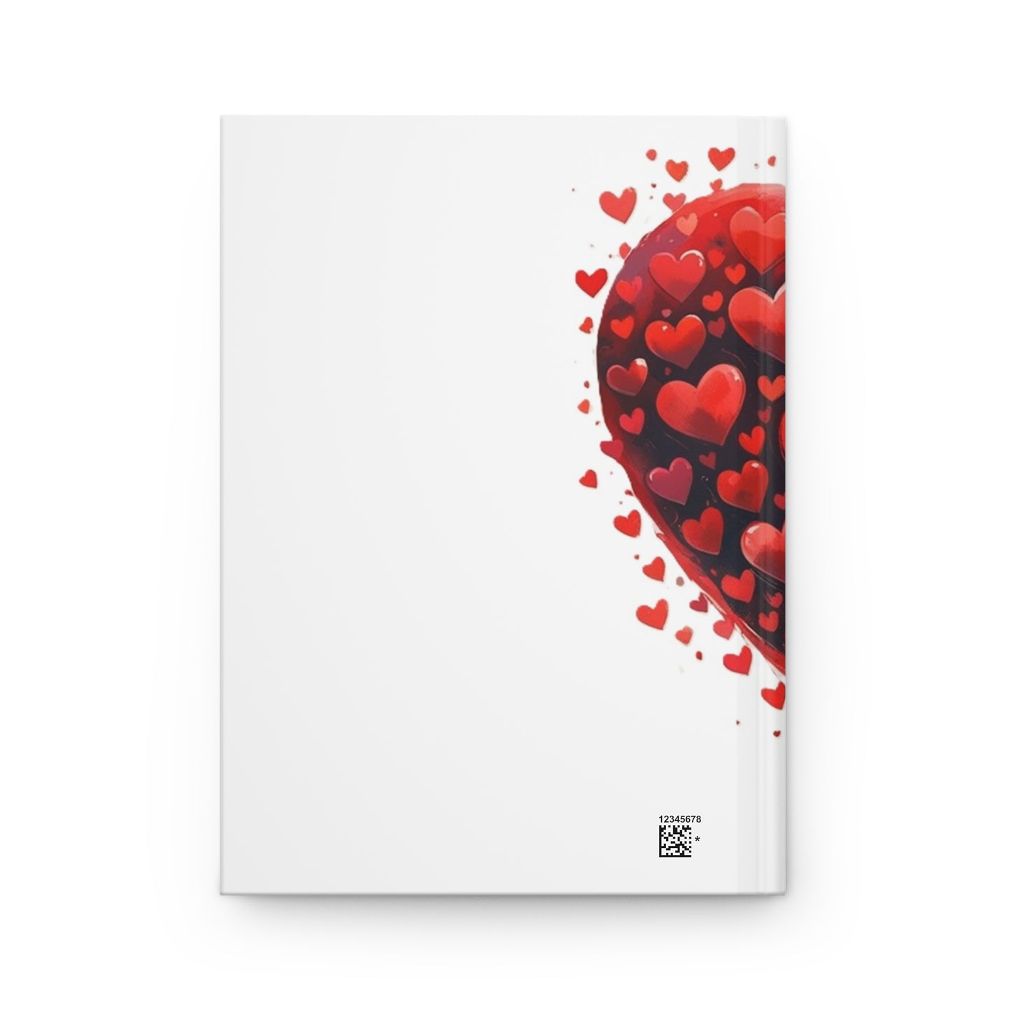 Big Heart Pattern Hardcover Journal - Cute Notebook for Writing, Gift for Teens, Valentine's, Art Journal, School Supplies