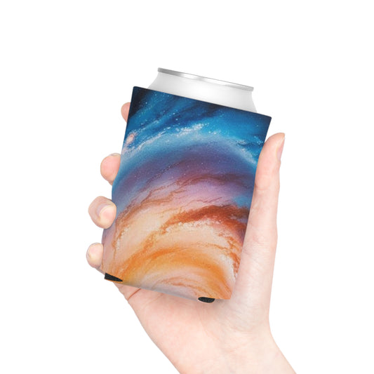 Cosmic Swirl Can Cooler | Galaxy Drink Insulator, Beach Party Accessory, Camping Gear, Unique Gift for Space Lovers, Cool Beverage Holder
