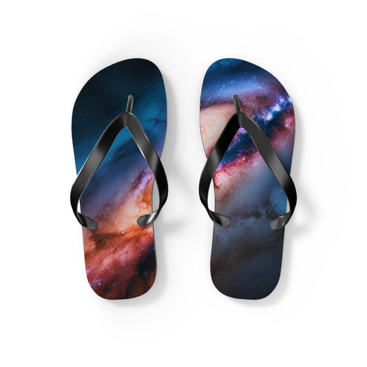 Universe Design Flip Flops - Summer Sandals for Beach, Vacation, Pool, Graphic Footwear, Unique Gift for Relaxation