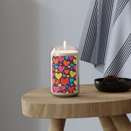 Colorful Heart Scented Candle, Decorative Candle, Gift for Space Lovers, Aromatherapy Candle, Unique Home Decor