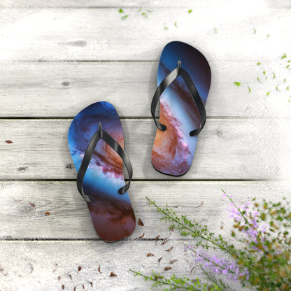 Milky Way Flip Flops - Summer Sandals for Beach, Vacation, Pool, Graphic Footwear, Unique Gift for Relaxation