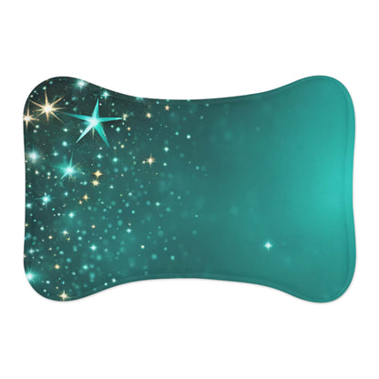 Starfilled Night Pet Feeding Mat - Non-Slip & Stylish Design for Dogs and Cats