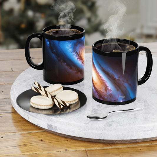 Galactic Black Coffee Mug | Space Lover Gift, Astronomy Mug, Starry Night Coffee Cup, Cosmic Coffee, Unique Mug for Kids & Adults