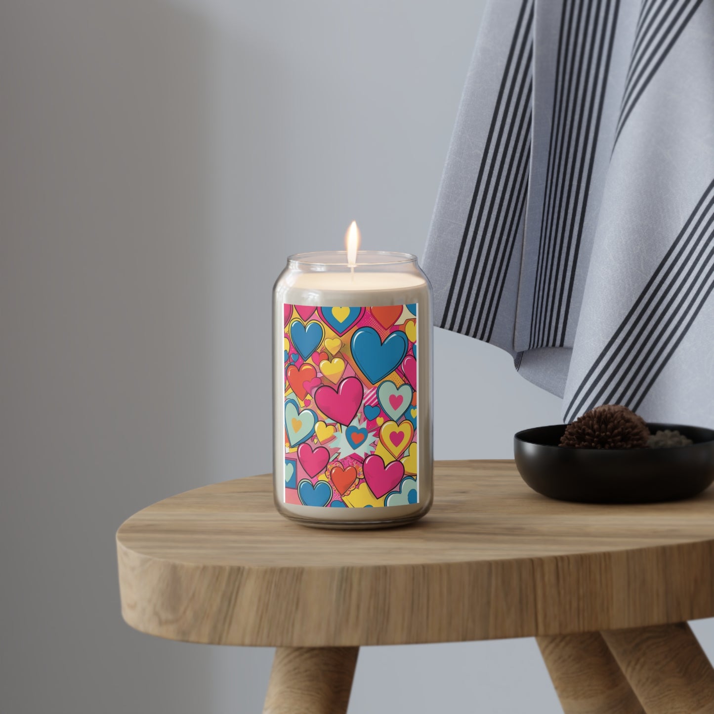 Comic Heart Scented Candle, Decorative Candle, Gift for Space Lovers, Aromatherapy Candle, Unique Home Decor