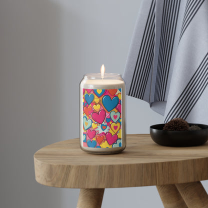 Comic Heart Scented Candle, Decorative Candle, Gift for Space Lovers, Aromatherapy Candle, Unique Home Decor