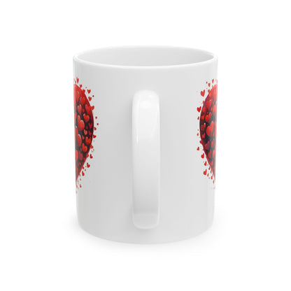 Big Heart Design Ceramic Mug - Perfect for Valentine's Day, Gift Idea for Friends, Home Decor, Coffee Lover's Delight