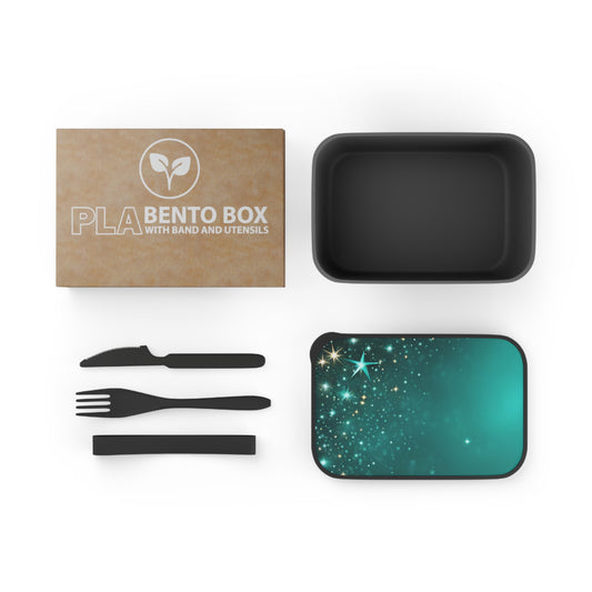 Starfilled Night Bento Box with Utensils - Eco-Friendly Meal Prep Container