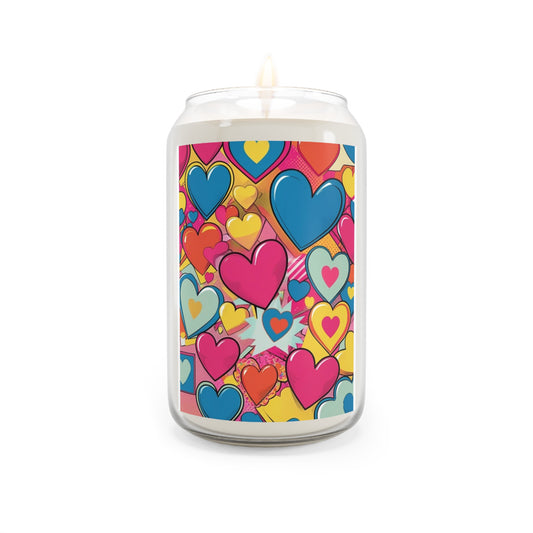 Comic Heart Scented Candle, Decorative Candle, Gift for Space Lovers, Aromatherapy Candle, Unique Home Decor