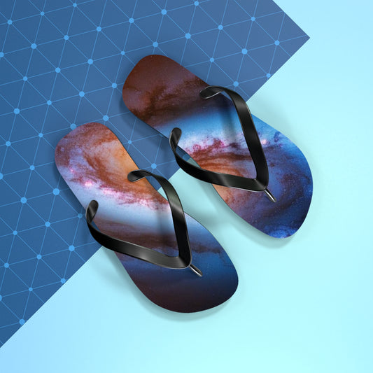 Milky Way Flip Flops - Summer Sandals for Beach, Vacation, Pool, Graphic Footwear, Unique Gift for Relaxation