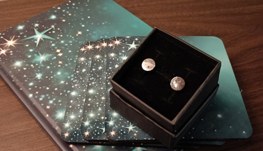 Starfilled Night Engraved Earrings (silver)