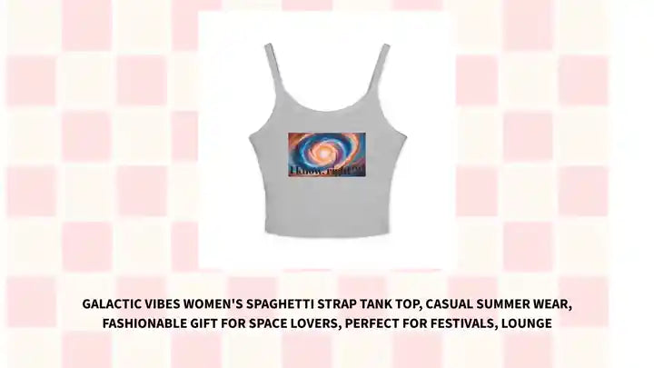Galactic Vibes Women&#039;s Spaghetti Strap Tank Top, Casual Summer Wear, Fashionable Gift for Space Lovers, Perfect for Festivals, Lounge by@Outfy